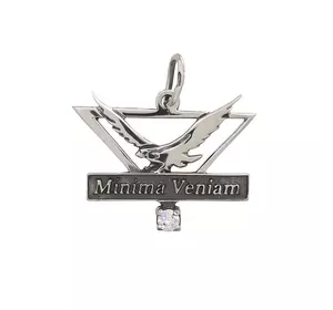 Кулон из серебра "Minima Veniam" (визитная карточка)