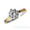 Серебряное кольцо с золотыми накладками "Миледи"