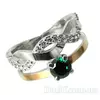 Женское серебряное кольцо с золотыми пластинами "Мирцелла"