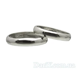 (Пара) Обручальные серебряные кольца "Классик"