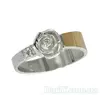 Женское серебряное кольцо с золотой пластиной "Сильфида"