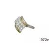 Женское серебряное кольцо с золотыми пластинами "Звездное мерцание"