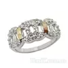 Женское серебряное кольцо с золотыми пластинами Олимпия.