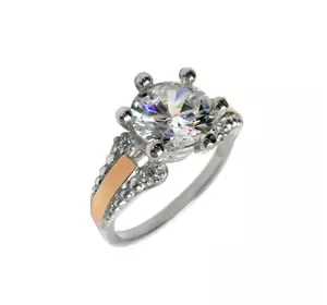 Серебряное кольцо с золотыми накладками "Деметра"