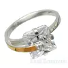 Женское серебряное кольцо с золотой пластиной "Сладкий плен"