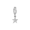 Серебряная подвеска шарм Звёздочка бусина для браслета Pandora 010