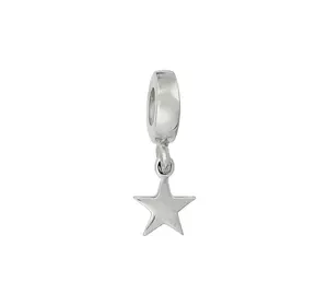 Серебряная подвеска шарм Звёздочка бусина для браслета Pandora 010