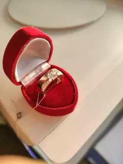 Серебряное кольцо с золотой пластиной Мирабель