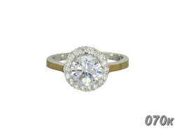 Женское серебряное кольцо с золотыми пластинами "Магия света"
