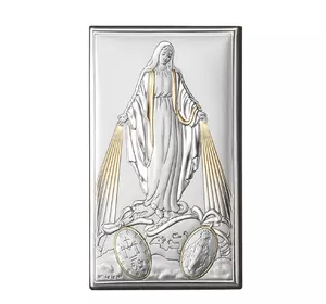 Икона серебряная "Матерь Божья Непорочного Зачатия" (12х20см) 81322 4XLORO