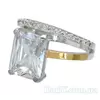 Серебряное кольцо с золотыми пластинами "Желание"