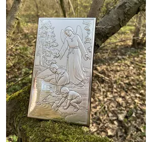 Икона серебряная "Ангел-Хранитель"(12х20см) 18001 4XL