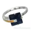 Женское серебряное кольцо с золотой пластиной "Сладкий плен"