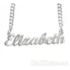 Серебряный именное колье Элизабет "Elizabeth" (с цепочкой) Серебряный именное колье Элизабет "Elizabeth" (с цепочкой)