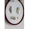Серебряный набор с золотыми пластинами Лиан Серебряный набор с золотыми пластинами Лиан