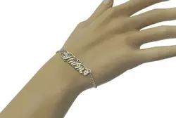 Серебряный именной браслет Настя Серебряный именной браслет Настя