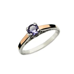 Серебряное кольцо с золотыми накладками Царица. Серебряное кольцо с золотыми накладками Царица.