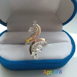 Серебряное кольцо с золотыми пластинами  ПОЛУНОЧНИЦА Серебряное кольцо с золотыми пластинами  ПОЛУНОЧНИЦА