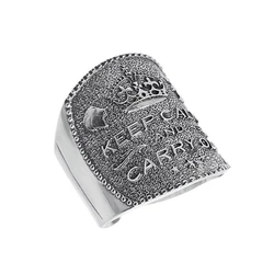 Серебряное кольцо Keep Calm and Carry On Серебряное кольцо Keep Calm and Carry On