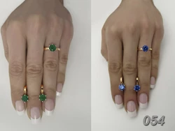 Серебряный набор с золотыми накладками "Нимфа" Серебряный набор с золотыми накладками "Нимфа"