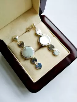 Серебряные серьги Монетки Серебряные серьги Монетки