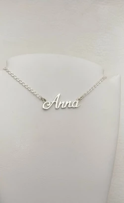 Серебряный именное колье "Анна" Серебряный именное колье "Анна"