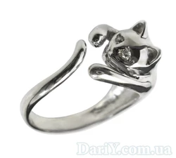 Серебряное кольцо "Кошка" Серебряное кольцо "Кошка"