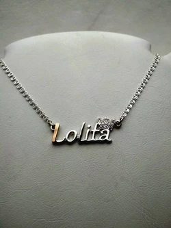 Серебряный именное колье с золотой напайкой Lolita Серебряный именное колье с золотой напайкой Lolita