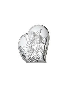 Икона серебряная "Ангелы возле младенца" (9х11см) 81084 1L Икона серебряная "Ангелы возле младенца" (9х11см) 81084 1L