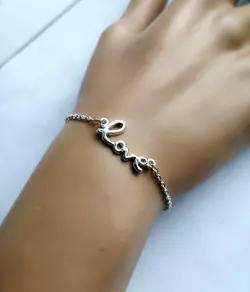 Серебряный  браслет "Love"2 Серебряный  браслет "Love"2