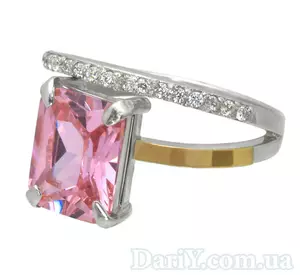 Серебряное кольцо с золотыми пластинами "Желание" Серебряное кольцо с золотыми пластинами "Желание"