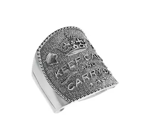 Серебряное кольцо Keep Calm and Carry On Серебряное кольцо Keep Calm and Carry On