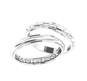 Серебряные обручальные кольца "Спаси и сохрани" пара