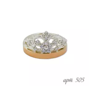 Кольцо корона с золотой пластиной 30505. Кольцо корона с золотой пластиной 30505.