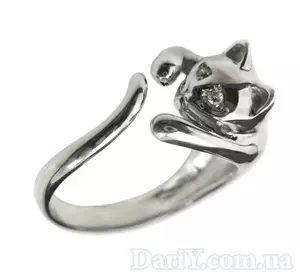 Серебряное кольцо "Кошка" Серебряное кольцо "Кошка"