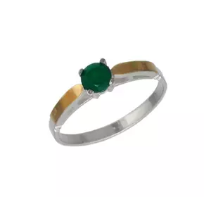 Женское серебряное кольцо с золотыми пластинами "Соблазн"