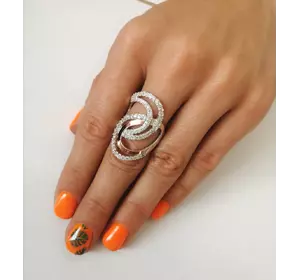 Серебряное кольцо с золотой пластиной Мечтательница Серебряное кольцо с золотой пластиной Мечтательница